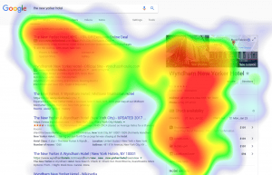 Heatmap of search results